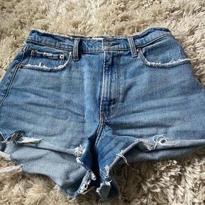 Abercrombie and Fitch High waisted curve love jean shorts
